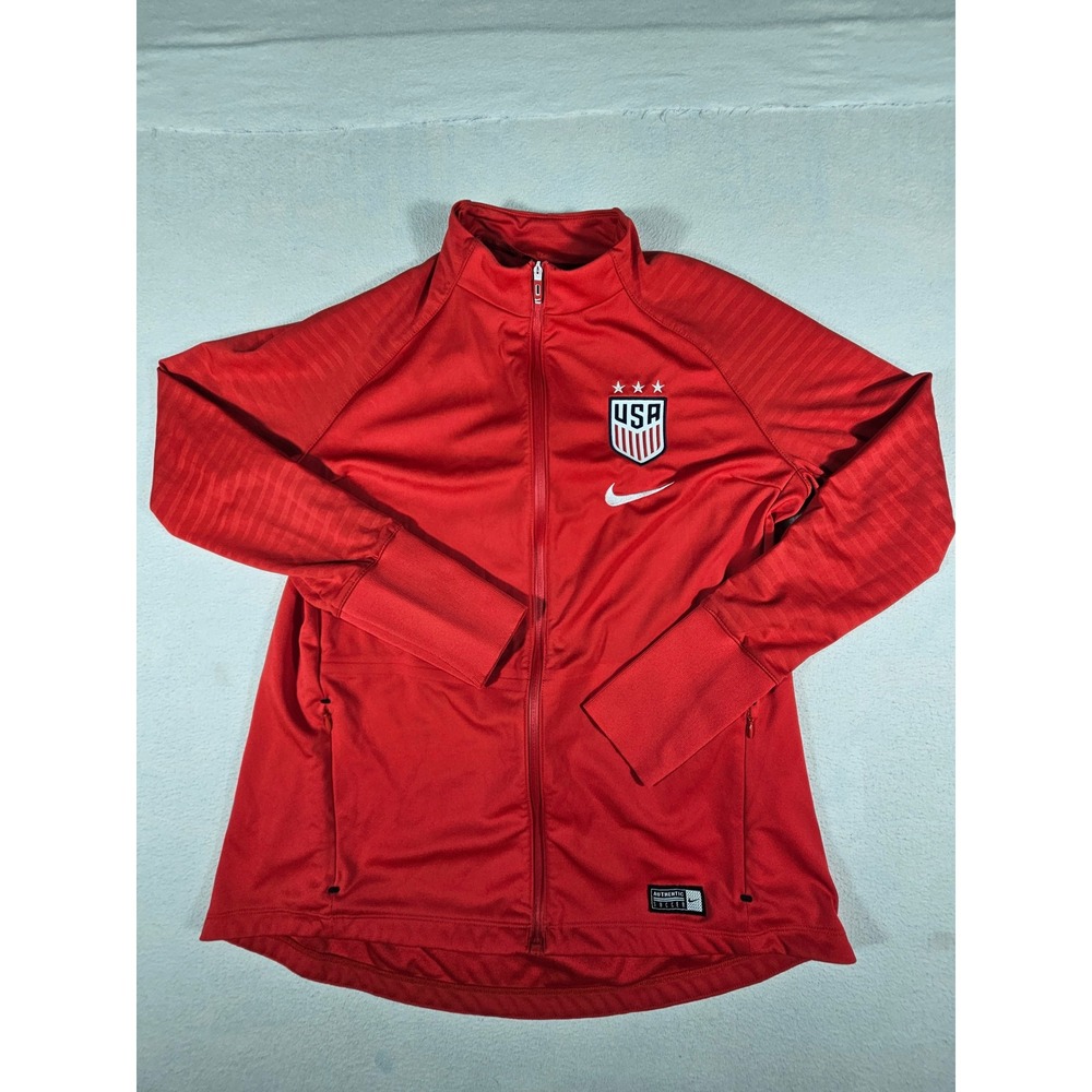 Nike USWNT USA Soccer Womens Anthem Jacket Red Full Zip AO4653-688 Small‎